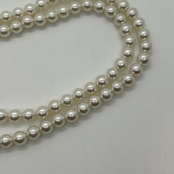 Vintage Sarah Coventry Faux Pearl Necklace, Floral Box ClaspTimeless 1960s - Picture 6 of 16